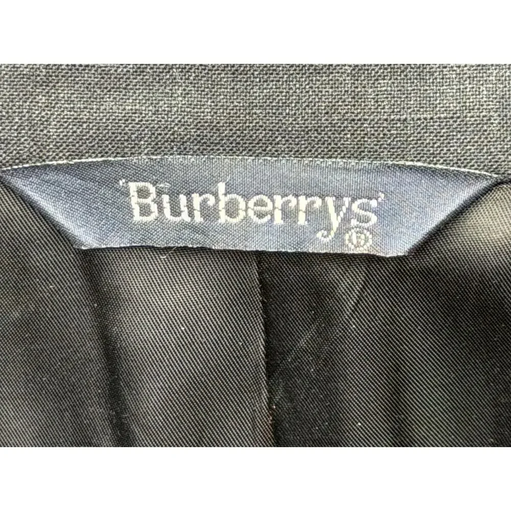 Vintage Burberrys Saks Fifth Avenue Mens Gray 100% Wool Blazer USA Made 42 44